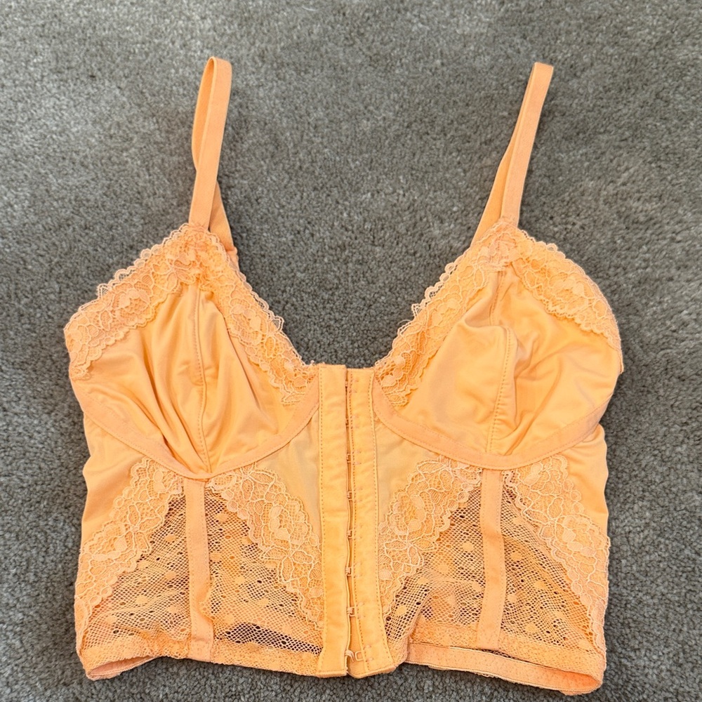 No Boundaries Orange Lace Bralette